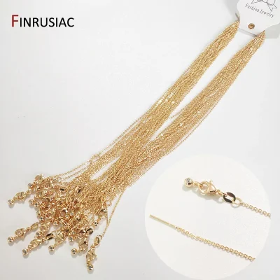 1.4mm thickness 50cm length Real Gold Plated metal Thin Chain for Necklace Making, DIY Jewelry Making Chain wholesale - Image 6