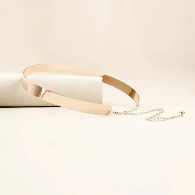 1 Piece Gold Color Waist Chain Summer Personality Cassette Sequin Women's Belt - Image 3