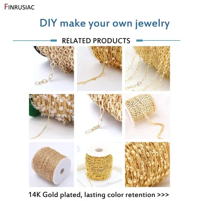 14K Real Gold Plated 1.3mm Thin Chain For DIY Jewelry Making, Wholesale Brass Chains Accessories Findings - Image 6