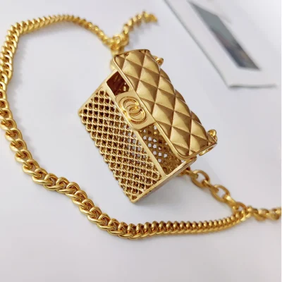 Fashion Tassel Gold Chain Belts For Women High Quaity Luxury Ear Phone Small Bag Metal Belt Adjustable Long Waistband Mini - Image 5