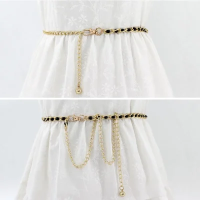 Metal Ball Pendant Waist Chain Women Thin Belt Gold Sliver Color Long Girdle Female Strap For Dress Skirt Decorative Waistband - Image 6