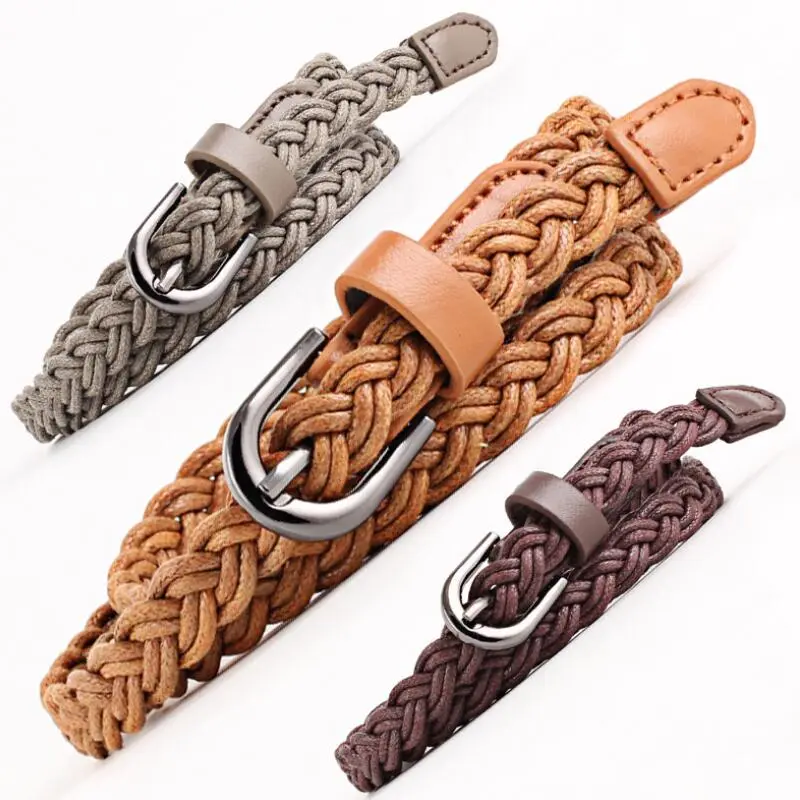 Hemp Rope Braid Belt for Female High Quality Ceinture Femme Candy Colors