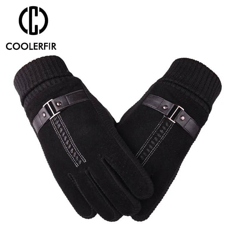 Winter Warm Men's Gloves Genuine Leather Casual Gloves Mittens for Men Touch Screen Outdoor Sport Full Finger Glove - Image 3