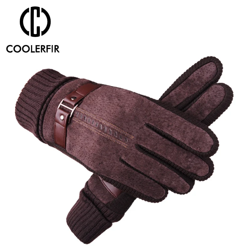 Winter Warm Men's Gloves Genuine Leather Casual Gloves Mittens for Men Touch Screen Outdoor Sport Full Finger Glove - Image 4
