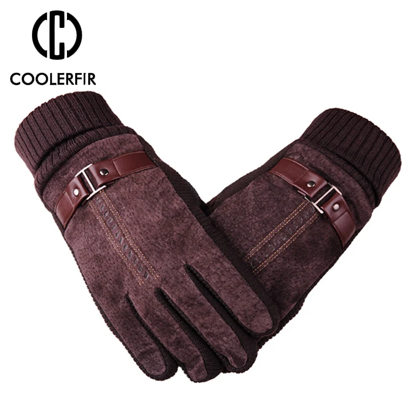 Winter Warm Men's Gloves Genuine Leather Casual Gloves Mittens for Men Touch Screen Outdoor Sport Full Finger Glove - Image 5