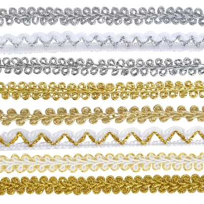 Vintage Gold Silver Trim Ribbon Cotton Lace Edge Trim Belt Applique Fabric Cloth Sewing DIY Craft Clothes Material Accessories - Image 3