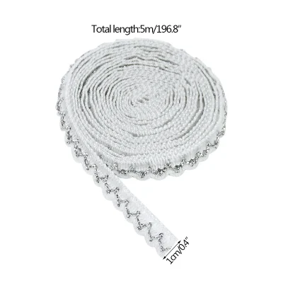 Vintage Gold Silver Trim Ribbon Cotton Lace Edge Trim Belt Applique Fabric Cloth Sewing DIY Craft Clothes Material Accessories - Image 6