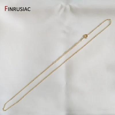 Wholesale 18K real gold plated chain for necklace making, 1.6mm thickness 50cm length, Spring clasp chain for Jewelry Making - Image 3